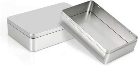 plain metal tin box|metal box with lid 12x12x14.